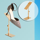 Maxbell 4xShoe Rack Adjustable Height Shoe Display Stand Shoe Riser Shoe Holder Shelf Rose Gold