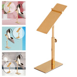 Maxbell 2xShoe Rack Adjustable Height Shoe Display Stand Shoe Riser Shoe Holder Shelf Rose Gold
