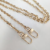 Maxbell 6xMetal Chain Strap Handle Replacement for Purse Shoulder Handbag 120cm