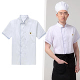 Maxbell 2xChef Coat Catering Workwear Barista Adult Sweat Absorbing Cook Uniform