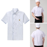 Maxbell 2xChef Coat Catering Workwear Barista Adult Sweat Absorbing Cook Uniform