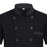Maxbell 3xUnisex Chef Coat Jacket Catering Kitchen Short Sleeve Chef Wear 2XL Black