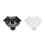Maxbell Womens Lace Fake Collar False Collar Elegant for Shirt Fancy Dress Sweater Black