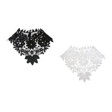 Maxbell Womens Lace Fake Collar False Collar Elegant for Shirt Fancy Dress Sweater Black