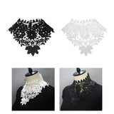 Maxbell Womens Lace Fake Collar False Collar Elegant for Shirt Fancy Dress Sweater Black