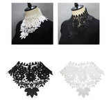 Maxbell Womens Lace Fake Collar False Collar Elegant for Shirt Fancy Dress Sweater Black