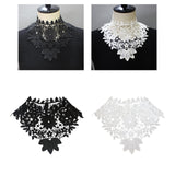 Maxbell Womens Lace Fake Collar False Collar Elegant for Shirt Fancy Dress Sweater Black