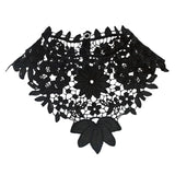 Maxbell Womens Lace Fake Collar False Collar Elegant for Shirt Fancy Dress Sweater Black