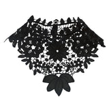 Maxbell Womens Lace Fake Collar False Collar Elegant for Shirt Fancy Dress Sweater Black
