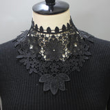 Maxbell Womens Lace Fake Collar False Collar Elegant for Shirt Fancy Dress Sweater Black