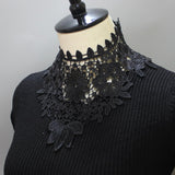 Maxbell Womens Lace Fake Collar False Collar Elegant for Shirt Fancy Dress Sweater Black