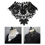Maxbell Womens Lace Fake Collar False Collar Elegant for Shirt Fancy Dress Sweater Black