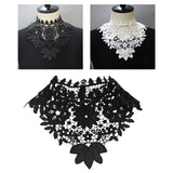 Maxbell Womens Lace Fake Collar False Collar Elegant for Shirt Fancy Dress Sweater Black