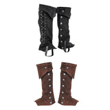 Maxbell 3xPirate Boot Cover Steampunk Renaissance Knight Warrior Costume Accessories Black