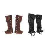 Maxbell 3xPirate Boot Cover Steampunk Renaissance Knight Warrior Costume Accessories Black