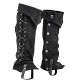 Maxbell 3xPirate Boot Cover Steampunk Renaissance Knight Warrior Costume Accessories Black