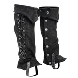 Maxbell 3xPirate Boot Cover Steampunk Renaissance Knight Warrior Costume Accessories Black