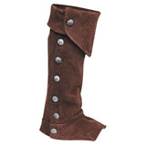 Maxbell 2xPirate Boot Cover Steampunk Renaissance Knight Warrior Costume Accessories Brown