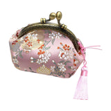 Maxbell 4xWomen's Buckle Coin Purses Floral Change Clasp Closure  Pink