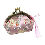 Maxbell 6xWomen's Buckle Coin Purses Floral Change Clasp Closure  Pink