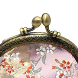Maxbell 5xWomen's Buckle Coin Purses Floral Change Clasp Closure  Pink