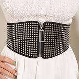 Maxbell 2xFashion Women Corset Belt Leather Studded Waist Belt Female Dress Waistband