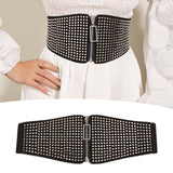 Maxbell 2xFashion Women Corset Belt Leather Studded Waist Belt Female Dress Waistband