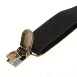 Maxbell Toddler Kids Suspenders and Bow Tie Set 4 Clips Y Back Elastic Brace Black