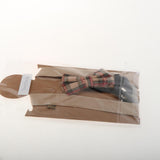 Maxbell Toddler Kids Suspenders and Bow Tie Set 4 Clips Y Back Elastic Brace Beige