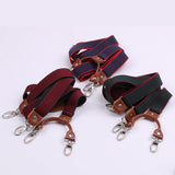 Maxbell 4xMens Suspenders Adjustable Heavy Duty Elastic Straps Y Back Braces Red