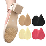 Maxbell 3xNon Slip Shoe Pads Self Adhesive Rubber for High Heels Round Head Khaki