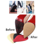 Maxbell 4xNon Slip Shoe Pads Self Adhesive Rubber for High Heels Round Head Khaki
