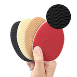 Maxbell 4xNon Slip Shoe Pads Self Adhesive Rubber for High Heels Round Head Khaki