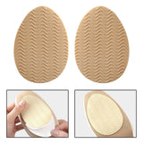 Maxbell 4xNon Slip Shoe Pads Self Adhesive Rubber for High Heels Round Head Khaki