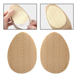 Maxbell 3xNon Slip Shoe Pads Self Adhesive Rubber for High Heels Round Head Khaki
