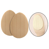 Maxbell 3xNon Slip Shoe Pads Self Adhesive Rubber for High Heels Round Head Khaki