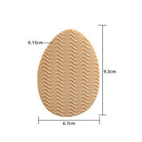 Maxbell 4xNon Slip Shoe Pads Self Adhesive Rubber for High Heels Round Head Apricot