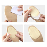 Maxbell 3xNon Slip Shoe Pads Self Adhesive Rubber for High Heels Round Head Apricot