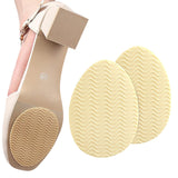Maxbell 4xNon Slip Shoe Pads Self Adhesive Rubber for High Heels Round Head Apricot