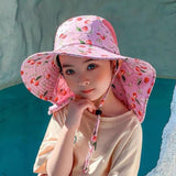 Maxbell Fisherman Caps Anti UV Girls Fishing Soft Hiking Baby Bucket Hat Sun Hats Pink