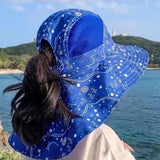 Maxbell Fisherman Caps Anti UV Girls Fishing Soft Hiking Baby Bucket Hat Sun Hats Star Blue