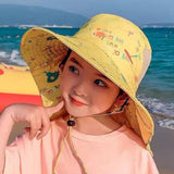 Maxbell Fisherman Caps Anti UV Girls Fishing Soft Hiking Baby Bucket Hat Sun Hats Yellow