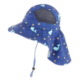 Maxbell Fisherman Caps Anti UV Girls Fishing Soft Hiking Baby Bucket Hat Sun Hats Shark Blue
