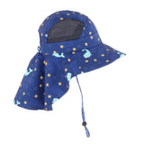 Maxbell Fisherman Caps Anti UV Girls Fishing Soft Hiking Baby Bucket Hat Sun Hats Shark Blue