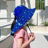 Maxbell Fisherman Caps Anti UV Girls Fishing Soft Hiking Baby Bucket Hat Sun Hats Shark Blue