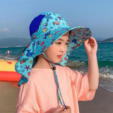 Maxbell Fisherman Caps Anti UV Girls Fishing Soft Hiking Baby Bucket Hat Sun Hats Fish Blue
