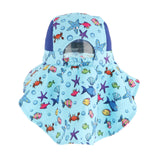 Maxbell Fisherman Caps Anti UV Girls Fishing Soft Hiking Baby Bucket Hat Sun Hats Fish Blue