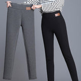 Maxbell 2xWomen Fleece Lined Leggings Thick Velvet Tights High Waist Legging Solid 2XL