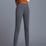 Maxbell 2xWomen Fleece Lined Leggings Thick Velvet Tights High Waist Legging Solid 2XL
