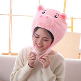 Maxbell 3xFunny Plush Pig Hat Cosplay Birthday Gift Women Girls Costume Holiday Party